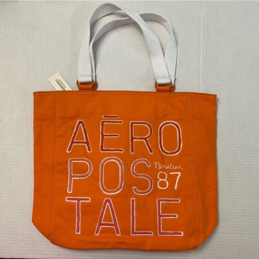 Vintage Aero Aeropostale 2011 canvas tote bag book bag with embroidered logo